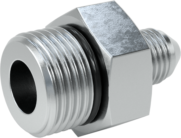 Çelik Boru için 37 Derece Genişletilmiş Bağlantı Parçası, 1/4“ Dış Çaplı Boru x 3/4”-16 için Erkek Düz Adaptör