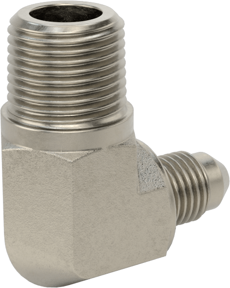 Çelik Boru için 37 Derece Genişletilmiş Bağlantı Parçası, 1/4" Dış Çaplı Boru için Erkek 90 Derece Dirsek Adaptörü, 3/8 NPTF