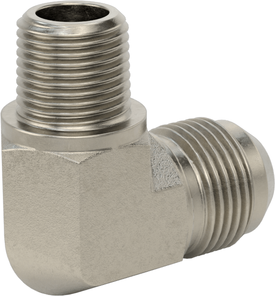 Çelik Boru için 37 Derece Genişletilmiş Bağlantı Parçası, 3/4" Dış Çaplı Boru için Erkek 90 Derece Dirsek Adaptörü, 1/2 NPTF