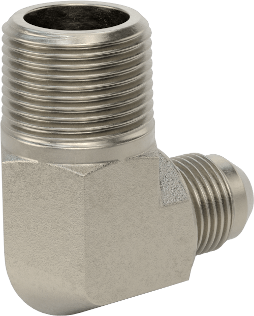 Çelik Boru için 37 Derece Genişletilmiş Bağlantı Parçası, 1/2" Dış Çaplı Boru için Erkek 90 Derece Dirsek Adaptörü, 3/4 NPTF