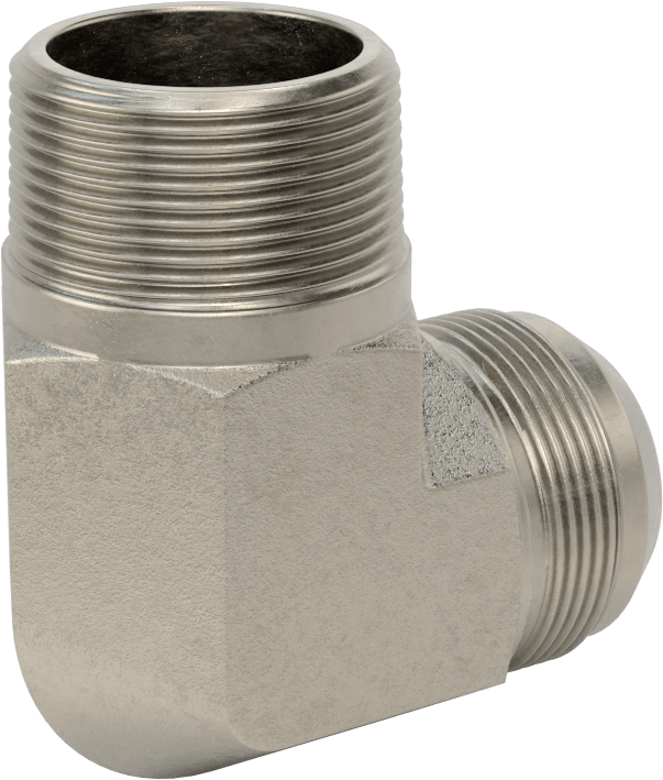 Çelik Boru için 37 Derece Genişletilmiş Bağlantı Parçası, 1-1/2" Dış Çaplı Boru x 1-1/2 NPTF için Erkek 90 Derece Adaptör