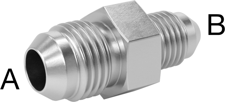Çelik Boru için 37 Derece Genişletilmiş Bağlantı Parçası, 1/2“ x 1/4” Dış Çaplı Boru için Erkek Düz Redüktör