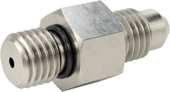 Paslanmaz Çelik Boru için 37 Derece Genişletilmiş Bağlantı Parçası, 1/8“ Boru Dış Çapı x 5/16”-24 Erkek için Düz Adaptör