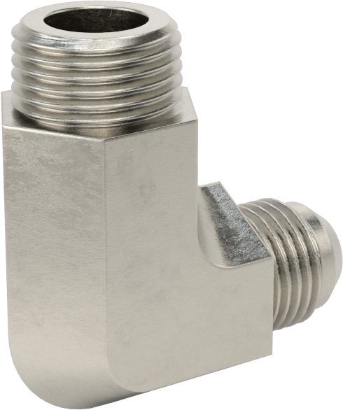 Paslanmaz Çelik Boru için 37 Derece Genişletilmiş Bağlantı Parçası, 3/8" Boru Dış Çapı x 3/8 NPT Erkek için 90 Derece Adaptör