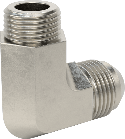 Paslanmaz Çelik Boru için 37 Derece Genişletilmiş Bağlantı Parçası, 1/2" Dış Çaplı Boru x 3/8 NPT Erkek için 90 Derece Adaptör