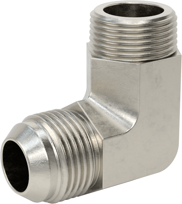Paslanmaz Çelik Boru için 37 Derece Genişletilmiş Bağlantı Parçası, 3/4" Dış Çaplı Boru x 3/4 NPT Erkek için 90 Derece Adaptör
