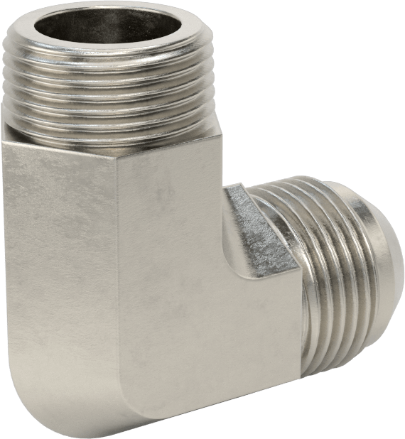 Paslanmaz Çelik Boru için 37 Derece Genişletilmiş Bağlantı Parçası, 3/4" Dış Çaplı Boru x 3/4 NPT Erkek için 90 Derece Adaptör
