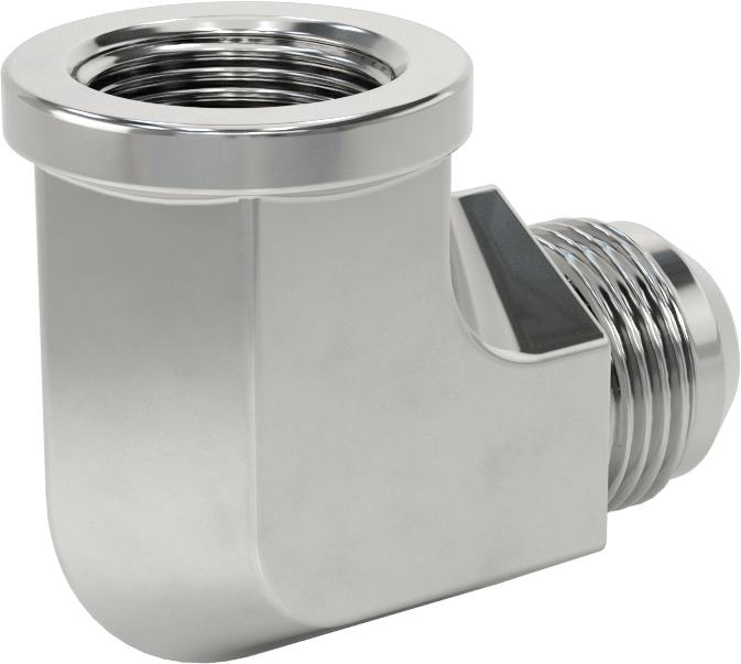 Paslanmaz Çelik Boru için 37 Derece Genişletilmiş Bağlantı Parçası, 3/4" Dış Çaplı Boru x 3/4 NPT Dişi için 90 Derece Adaptör