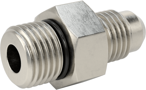 Paslanmaz Çelik Boru için 37 Derece Genişletilmiş Bağlantı Parçası, 1/4“ Boru Dış Çap x 1/2”-20 Erkek için Düz Adaptör
