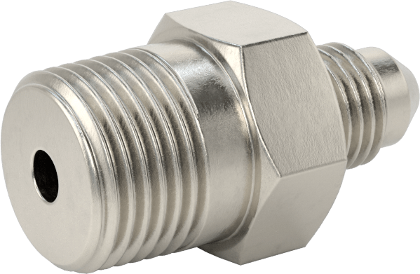 Paslanmaz Çelik Boru için 37 Derece Genişletilmiş Bağlantı Parçası, 1/4" Boru Dış Çapı x 3/8 NPT Erkek için Düz Adaptör