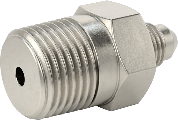 Paslanmaz Çelik Boru için 37 Derece Genişletilmiş Bağlantı Parçası, 1/4" Dış Çaplı Boru x 1/2 NPT Erkek için Düz Adaptör