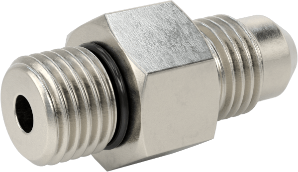 Paslanmaz Çelik Boru için 37 Derece Genişletilmiş Bağlantı Parçası, 3/16“ Boru Dış Çapı x 3/8”-24 Erkek için Düz Adaptör