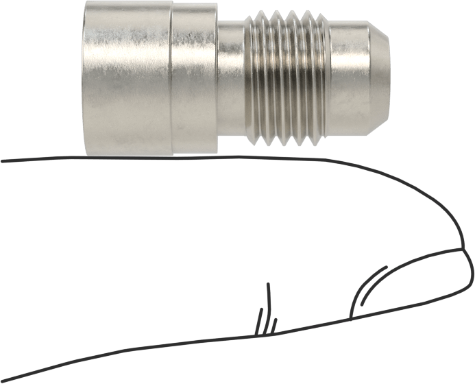 Paslanmaz Çelik Boru için 37 Derece Genişletilmiş Bağlantı Parçası, 3/8“ x 1/4” Dış Çaplı Boru için Düz Redüksiyon Adaptörü