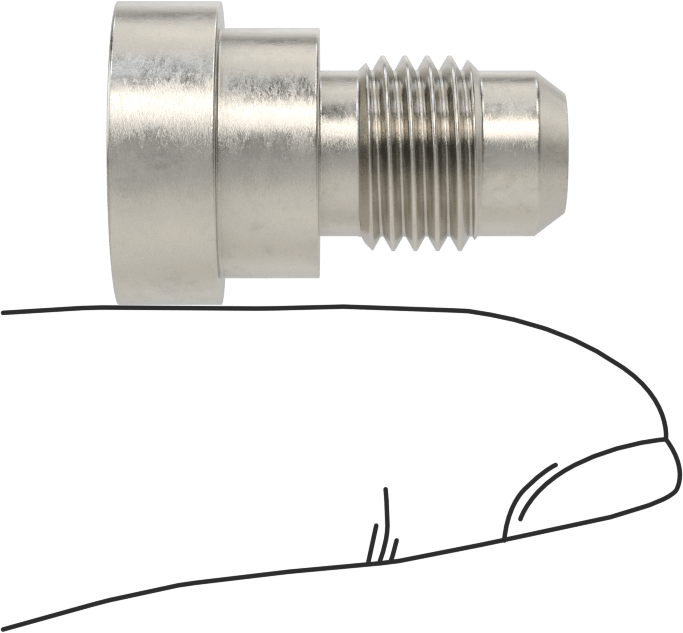 Paslanmaz Çelik Boru için 37 Derece Genişletilmiş Bağlantı Parçası, 1/2“ x 1/4” Boru Dış Çapı için Düz Redüksiyon Adaptörü