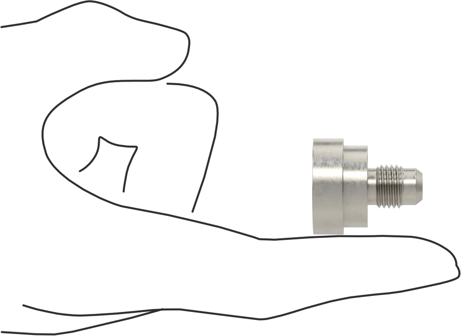 Paslanmaz Çelik Boru için 37 Derece Genişletilmiş Bağlantı Parçası, 3/4“ x 1/4” Boru Dış Çapı için Düz Redüksiyon Adaptörü