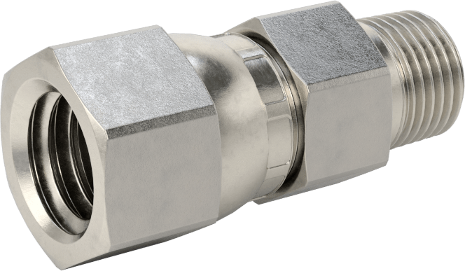 Paslanmaz Çelik Boru için 37 Derece Genişletilmiş Bağlantı Parçası, Temiz ve Torbalı, Adaptör, 1/4" Dişi Boru x 1/8 NPT Erkek