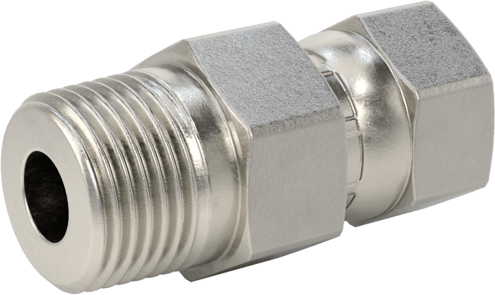 Paslanmaz Çelik Boru için 37 Derece Genişletilmiş Bağlantı Parçası, Temiz ve Torbalı, Adaptör, 3/8" Dişi Boru x 3/8 NPT Erkek