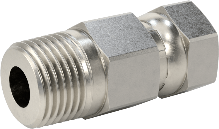 Paslanmaz Çelik Boru için 37 Derece Genişletilmiş Bağlantı Parçası, Temiz ve Torbalı, Adaptör, 1/2" Dişi Boru x 1/2 NPT Erkek