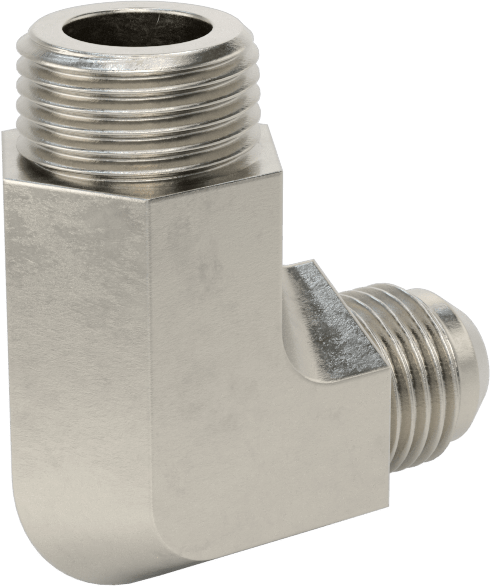 Paslanmaz Çelik Boru için 37 Derece Genişletilmiş Bağlantı Parçası, Temiz ve Torbalı, 90 Derece Dirsek, 3/8" Boru x 3/8 NPT Erkek