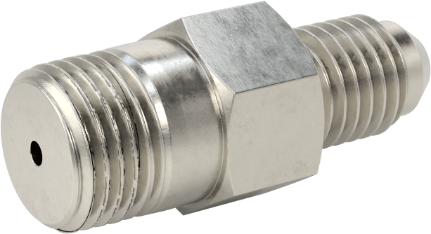 Paslanmaz Çelik Boru için 37 Derece Genişletilmiş Bağlantı Parçası, Diş Sızdırmazlık Maddeli Adaptör, 1/8" Boru Dış Çapı x 1/8 NPT Erkek