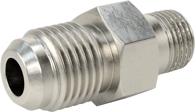 Paslanmaz Çelik Boru için 37 Derece Genişletilmiş Bağlantı Parçası, Diş Sızdırmazlık Maddeli Adaptör, 5/16" Boru Dış Çapı x 1/8 NPT Erkek