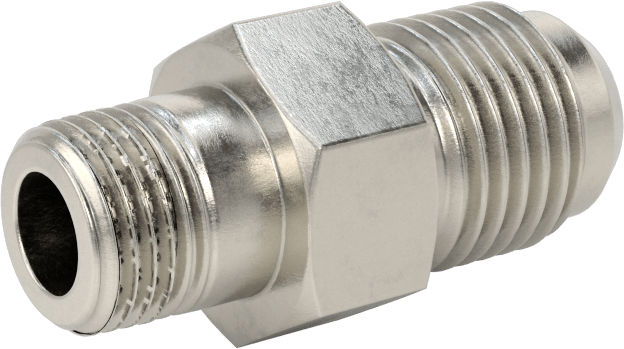 Paslanmaz Çelik Boru için 37 Derece Genişletilmiş Bağlantı Parçası, Diş Sızdırmazlık Maddeli Adaptör, 5/16" Boru Dış Çapı x 1/8 NPT Erkek