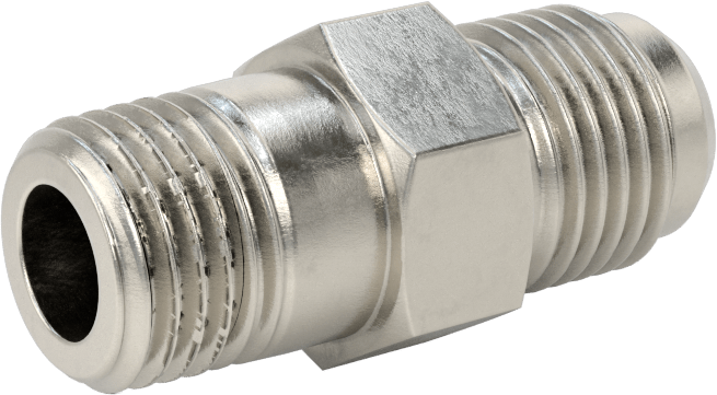 Paslanmaz Çelik Boru için 37 Derece Genişletilmiş Bağlantı Parçası, Diş Sızdırmazlık Maddeli Adaptör, 3/8" Boru Dış Çapı x 1/4 NPT Erkek