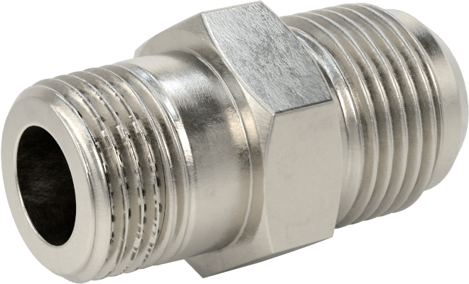 Paslanmaz Çelik Boru için 37 Derece Genişletilmiş Bağlantı Parçası, Diş Sızdırmazlık Maddeli Adaptör, 1/2" Boru Dış Çap x 3/8 NPT Erkek