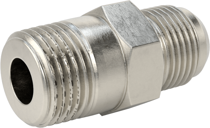 Paslanmaz Çelik Boru için 37 Derece Genişletilmiş Bağlantı Parçası, Diş Sızdırmazlık Maddeli Adaptör, 1/2" Boru Dış Çapı x 1/2 NPT Erkek
