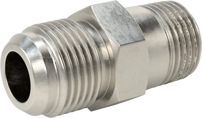 Paslanmaz Çelik Boru için 37 Derece Genişletilmiş Bağlantı Parçası, Diş Sızdırmazlık Maddeli Adaptör, 5/8" Boru Dış Çap x 1/2 NPT Erkek