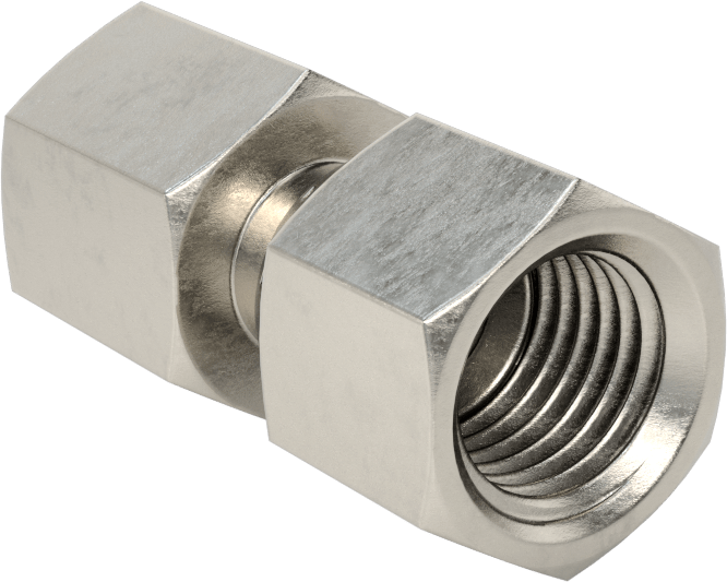 Paslanmaz Çelik Boru için 37 Derece Genişletilmiş Bağlantı Parçası, Düz Döner Adaptör, 1/4" Boru Dış Çapı için, 1/8 NPT Dişi