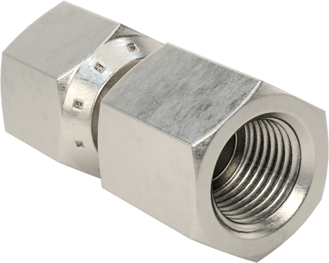 Paslanmaz Çelik Boru için 37 Derece Genişletilmiş Bağlantı Parçası, Düz Döner Adaptör, 1/4" Boru Dış Çapı için, 1/8 NPT Dişi