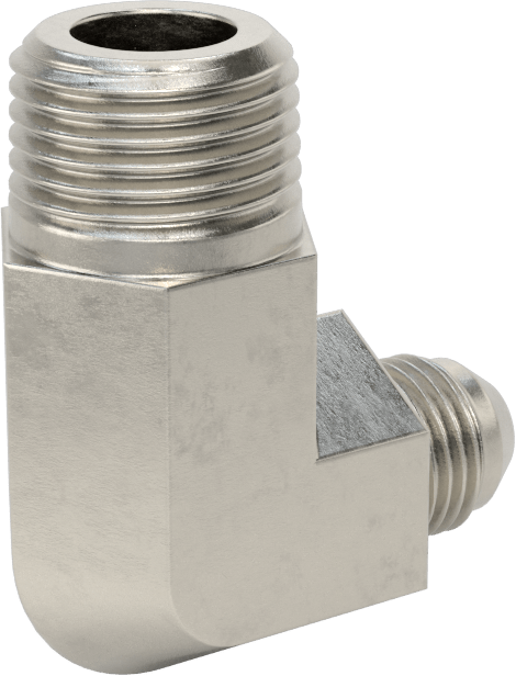 Paslanmaz Çelik Boru için 37 Derece Genişletilmiş Bağlantı Parçası, 3/8" Dış Çaplı Boru x 1/2 NPT Erkek için 90 Derece Adaptör