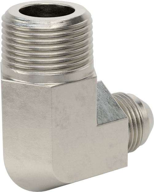 Paslanmaz Çelik Boru için 37 Derece Genişletilmiş Bağlantı Parçası, 1/2" Boru Dış Çapı x 3/4 NPT Erkek için 90 Derece Adaptör