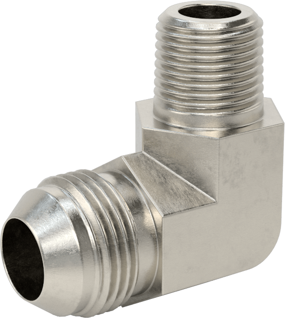 Paslanmaz Çelik Boru için 37 Derece Genişletilmiş Bağlantı Parçası, 3/4" Boru Dış Çapı x 1/2 NPT Erkek için 90 Derece Adaptör