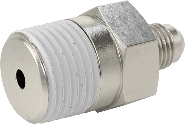 Paslanmaz Çelik Boru için 37 Derece Genişletilmiş Bağlantı Parçası, Diş Sızdırmazlık Maddeli Adaptör, 1/4" Boru Dış Çapı x 1/2 NPT Erkek