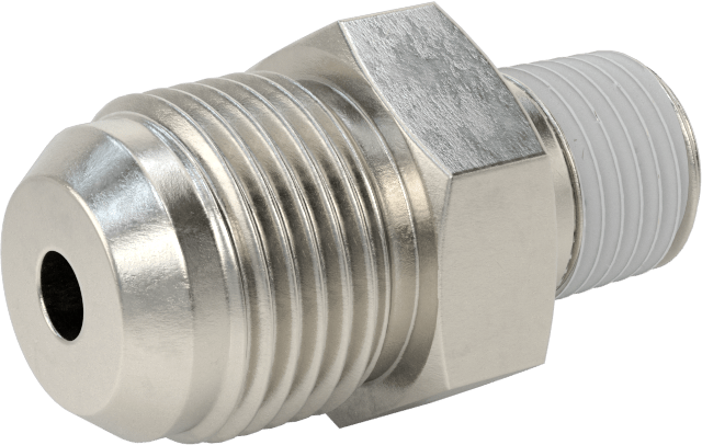 Paslanmaz Çelik Boru için 37 Derece Genişletilmiş Bağlantı Parçası, Diş Sızdırmazlık Maddeli Adaptör, 1/2" Boru Dış Çapı x 1/4 NPT Erkek