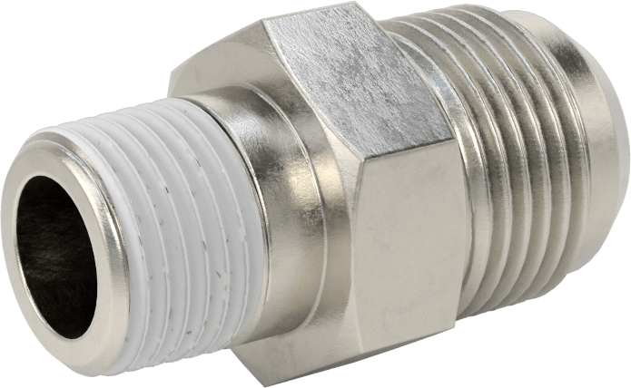 Paslanmaz Çelik Boru için 37 Derece Genişletilmiş Bağlantı Parçası, Diş Sızdırmazlık Maddeli Adaptör, 3/4" Boru Dış Çapı x 1/2 NPT Erkek