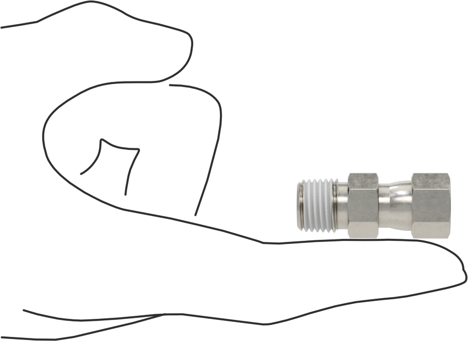 Paslanmaz Çelik Boru için 37 Derece Genişletilmiş Bağlantı Parçası, Döner Başlıklı Adaptör, 1/4" Boru Dış Çapı x 1/4 NPT Erkek için