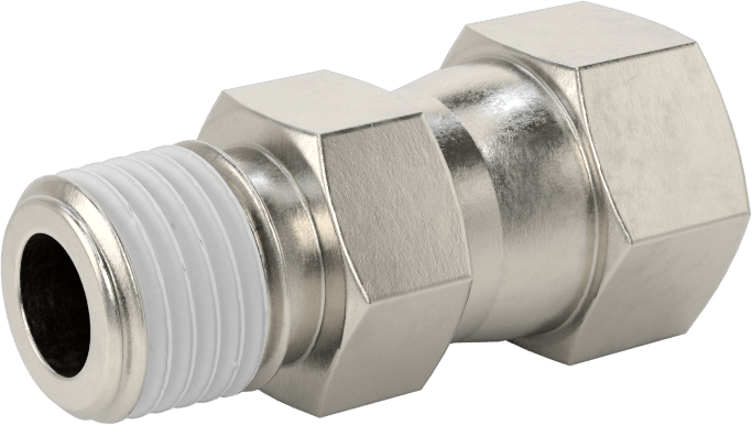 Paslanmaz Çelik Boru için 37 Derece Genişletilmiş Bağlantı Parçası, Döner Başlıklı Adaptör, 3/8" Boru Dış Çapı x 1/4 NPT Erkek için