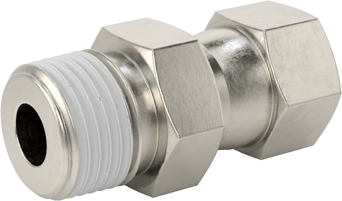 Paslanmaz Çelik Boru için 37 Derece Genişletilmiş Bağlantı Parçası, Döner Başlıklı Adaptör, 3/8" Boru Dış Çapı x 3/8 NPT Erkek için