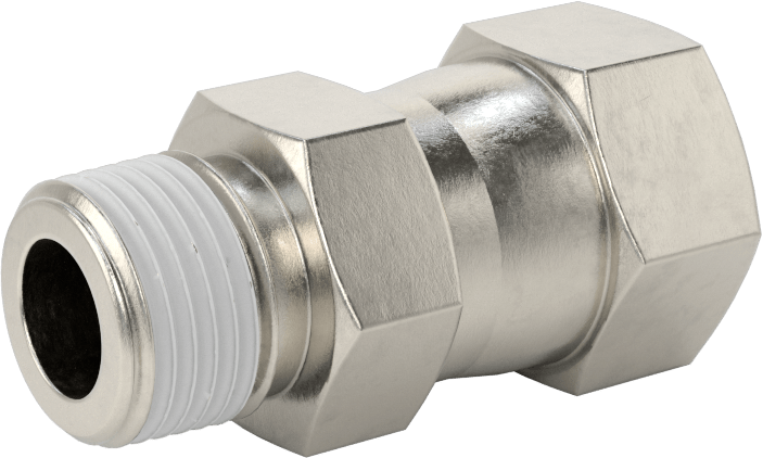 Paslanmaz Çelik Boru için 37 Derece Genişletilmiş Bağlantı Parçası, Döner Başlıklı Adaptör, 1/2" Boru Dış Çapı x 3/8 NPT Erkek için