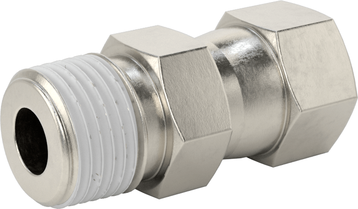 Paslanmaz Çelik Boru için 37 Derece Genişletilmiş Bağlantı Parçası, Döner Başlıklı Adaptör, 1/2" Boru Dış Çapı x 1/2 NPT Erkek için