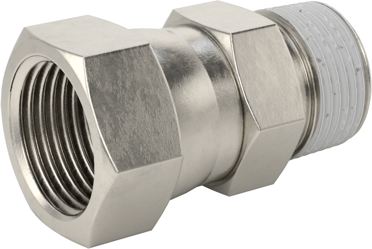 Paslanmaz Çelik Boru için 37 Derece Genişletilmiş Bağlantı Parçası, Döner Başlıklı Adaptör, 3/4" Boru Dış Çapı x 3/4 NPT Erkek için