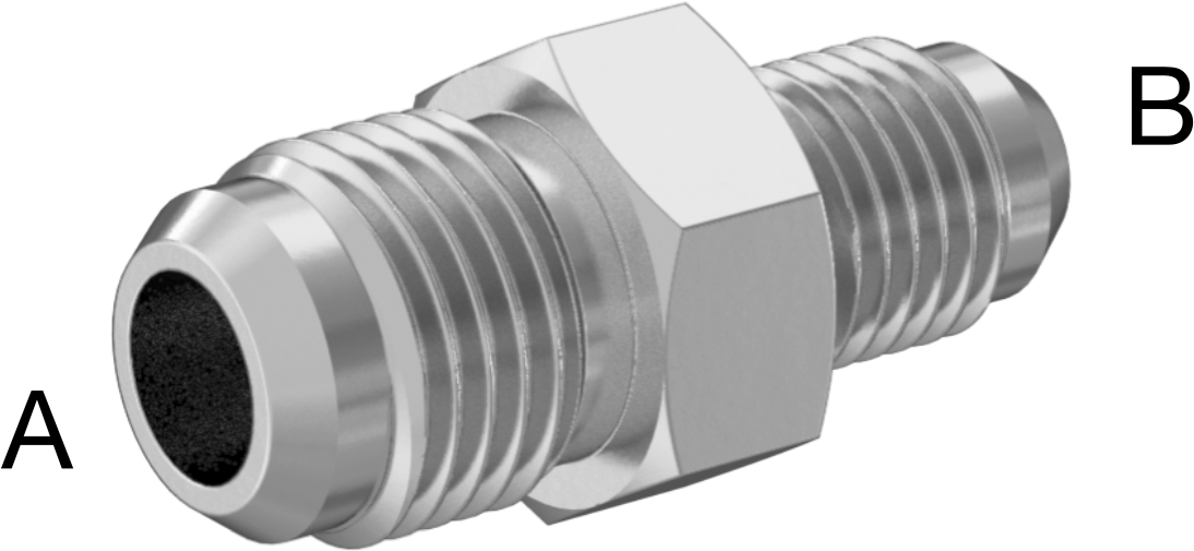 Paslanmaz Çelik Boru için 37 Derece Genişletilmiş Bağlantı Parçası, 1/2“ Boru Dış Çapı x 1/4” Boru Dış Çapı için Düz Redüktör