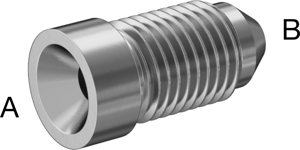Paslanmaz Çelik Boru için 37 Derece Genişletilmiş Bağlantı Parçası, 3/8“ x 1/4” Dış Çaplı Boru için Düz Redüksiyon Adaptörü