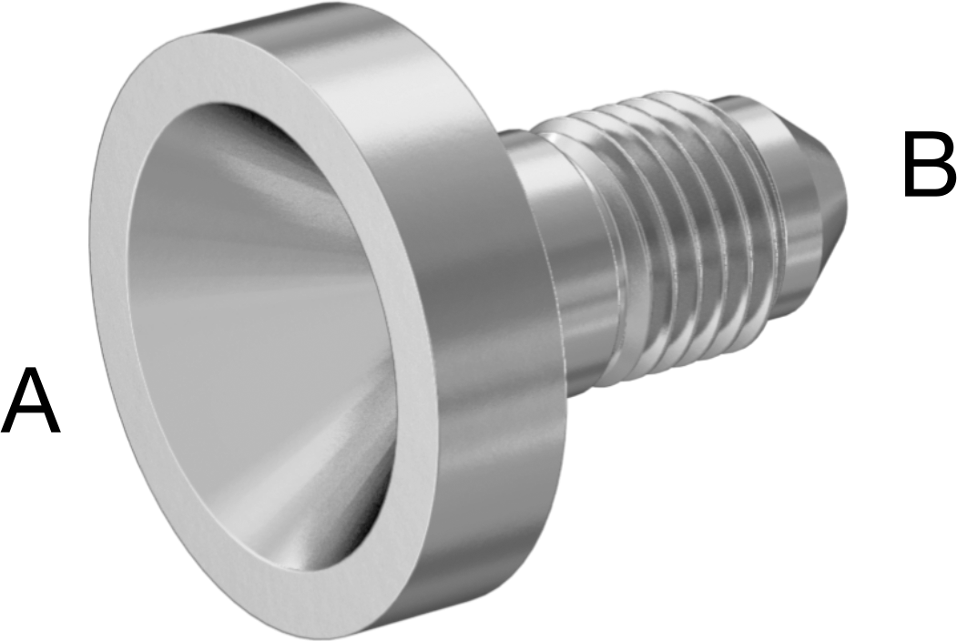 Paslanmaz Çelik Boru için 37 Derece Genişletilmiş Bağlantı Parçası, 3/4“ x 1/4” Boru Dış Çapı için Düz Redüksiyon Adaptörü