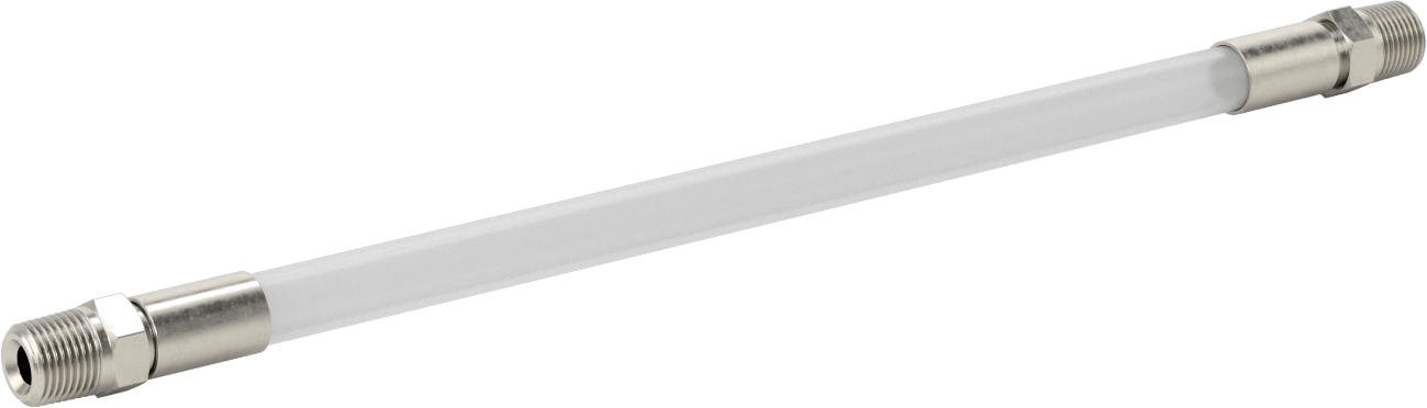Kimyasallar için Kompakt Akış Göstergesi, 1/2 NPT Erkek, 17" Uçtan Uca Uzunluk