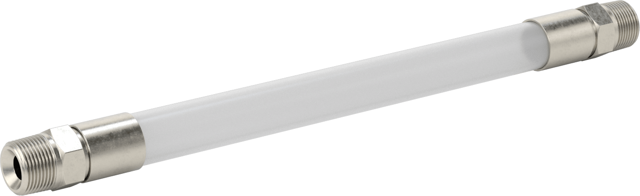 Kimyasallar için Kompakt Akış Göstergesi, 1 NPT Erkek, 18-1/4" Uçtan Uca Uzunluk