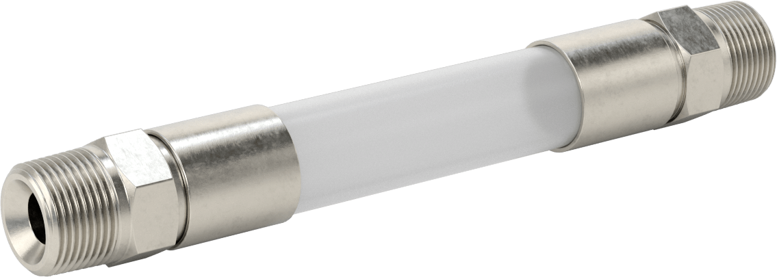 Kimyasallar için Kompakt Akış Göstergesi, 1 NPT Erkek, 10-1/4" Uçtan Uca Uzunluk